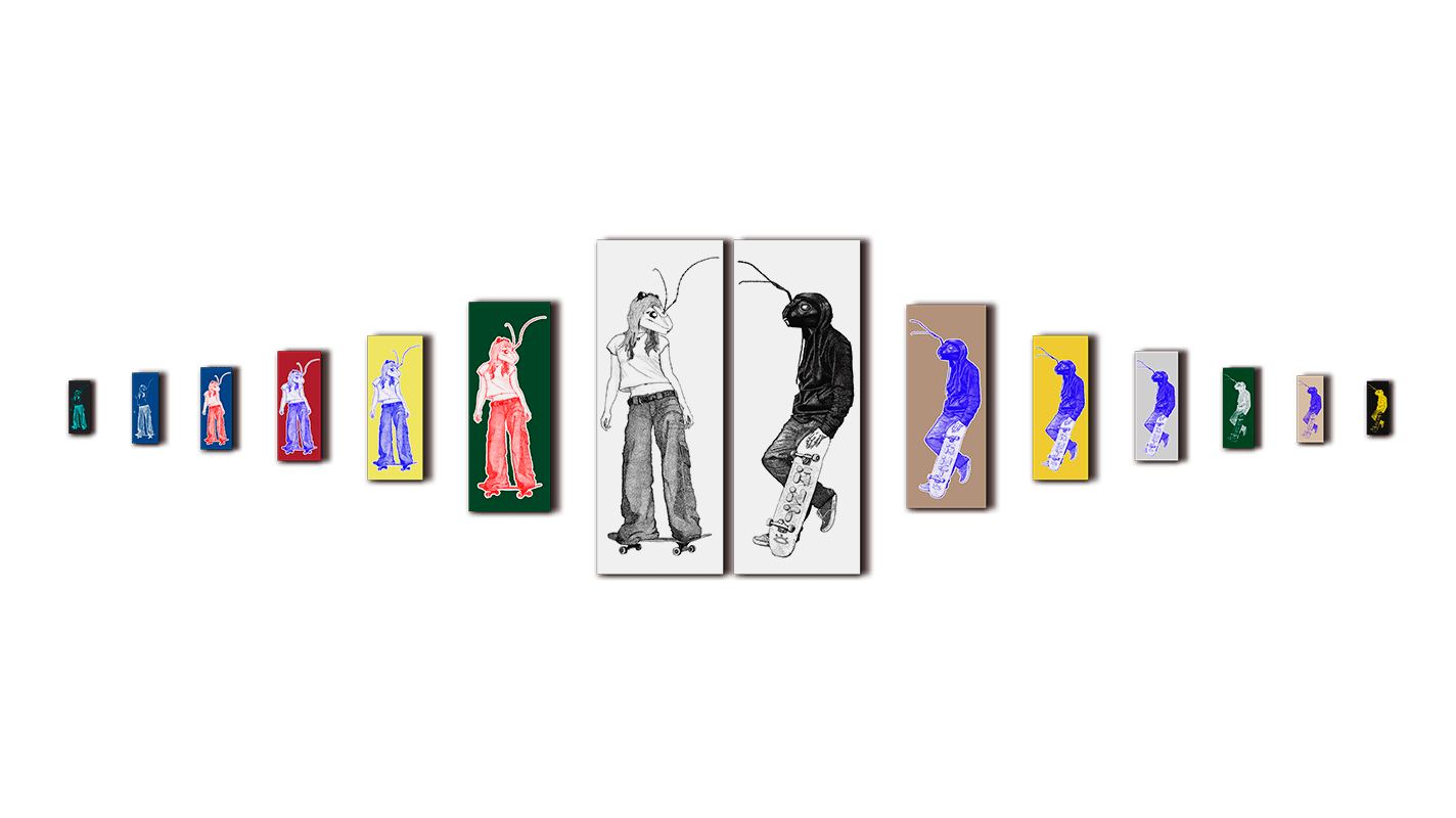 SkaterAnts Diptych Collection